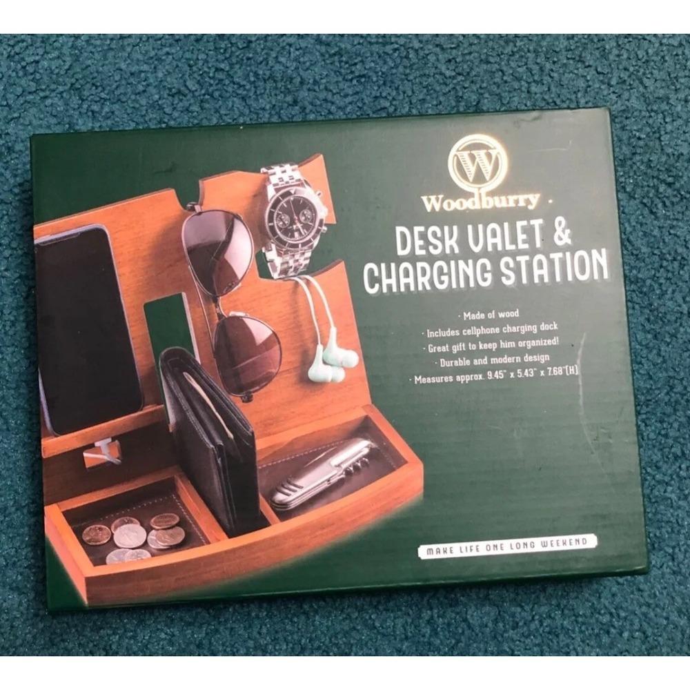 Woodbury Desk Valet and Charging Station Organizer New In Box Cellphone Dock
